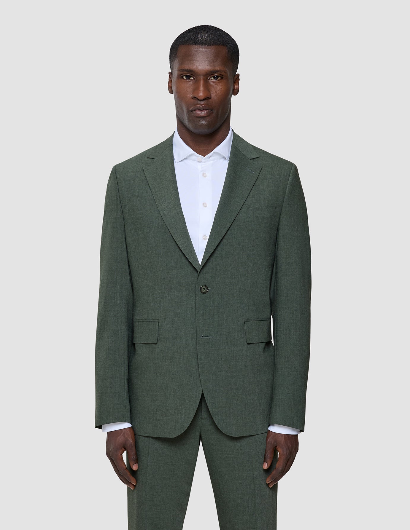 Tech Wool Blazer Green Night Regular
